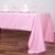  Pink 100% Polyester Rectangular Tablecloth 60 x 102"