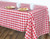 Red & White Checker 100% Polyester Rectangular Tablecloth 60" x 126"