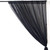 Black 120" Wide (10Ft Wide) Sheer Voile Drape Panels - Select from 6ft to 50ft Length