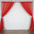 Red - 120" Wide (10Ft Wide) Sheer Voile Drape Panels - Select from 6ft to 50ft Length