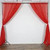 Red - 120" Wide (10Ft Wide) Sheer Voile Drape Panels - Select from 6ft to 50ft Length