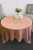 AK TRADING CO. Handmade Metallic Zari (Nakshi) Embroidered Silk Tissue Tablecloth – 60" Square | Luxury Handcrafted Decorative Table Cover for Home Décor, Weddings & Special Events - Dusty Rose