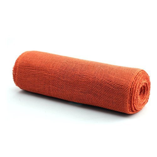 14" X 10yd Burlap Jute Fabric Table Runner (Orange)