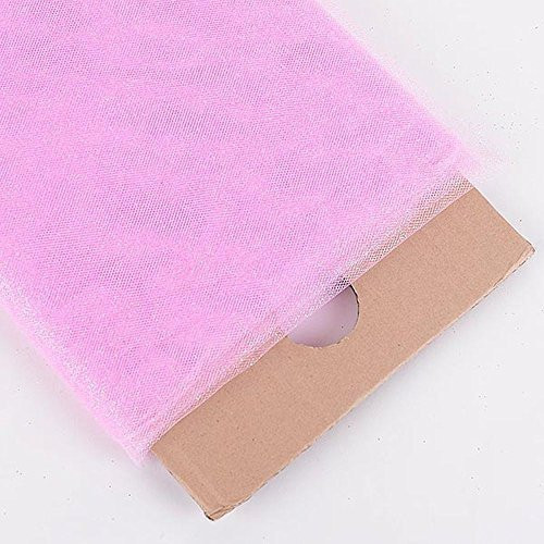 54" Inch X 10 Yards Premium Glitter Tulle Fabric Bolt (Light Pink)