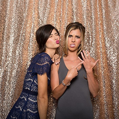 5ft x 6ft BLUSH Sequin Taffeta Fabric Photography Backdrop, Sequin Photo Booth Backdrop - MADE IN USA.
