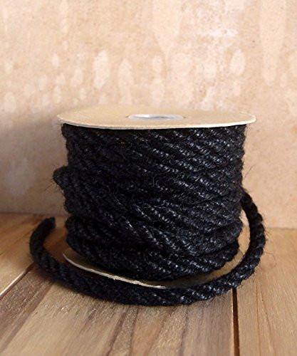 AK-Trading 6mm x 10 Yards Jute Rope Cord Twine (Black)