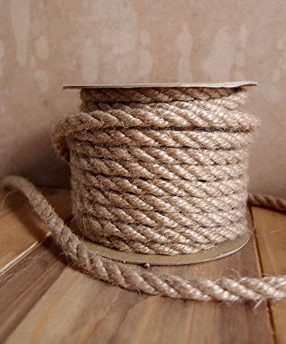 AK-Trading 6mm x 10 Yards Jute Rope Cord Twine (Natural)