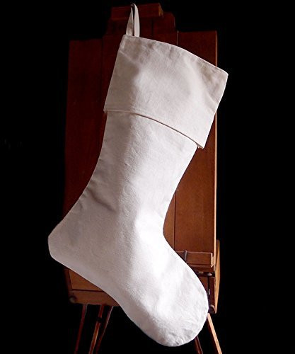 AK-Trading Burlap Jute Holidays Christmas Stockings - Pack of 6 (Natural Canvas, 10" 24"H x 14" foot)