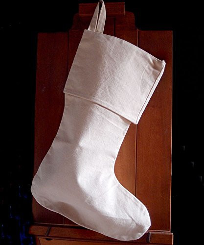 AK-Trading Burlap Jute Holidays Christmas Stockings - Pack of 6 (Natural Canvas, 8" x 17"H x 12" foot)