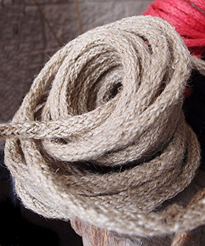 AK-Trading Decorative Jute Wired Rope 1/4" X 9 Yards (Light Natural)