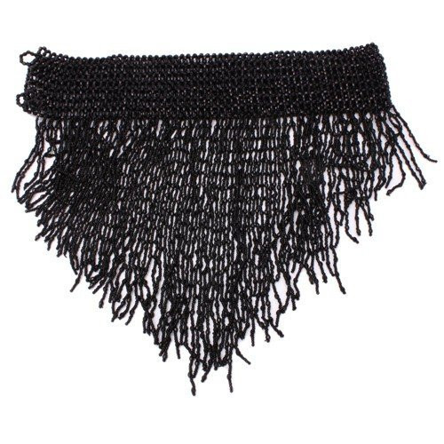 Belly Dancing Fashion Trendy Beaded Stretch Belt - Black