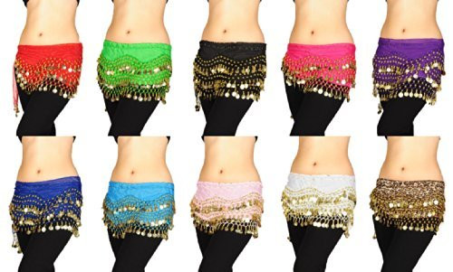 Lot of 12 Belly Dancing Hip Scarf