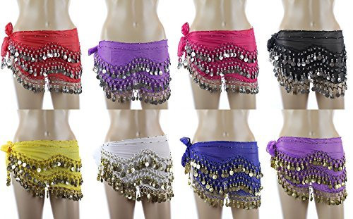 Lot of 24 Belly Dancing Hip Scarfs