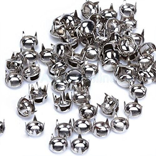 Pack of 500pcs 8MM SILVER Round Dome Metal Studs Spots Nailheads Fastners