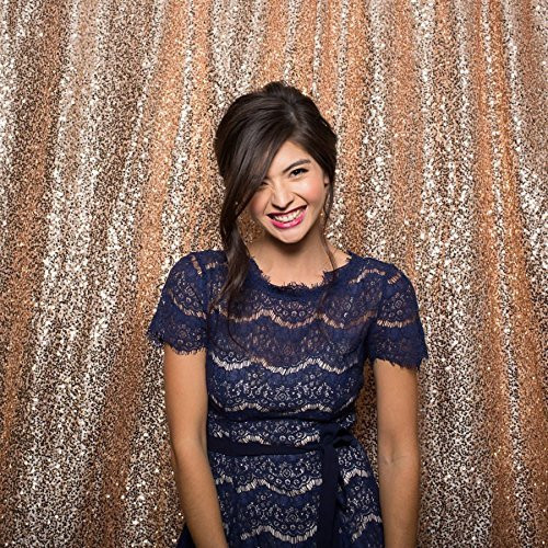 Rose Gold - Sequin Taffeta Fabric Photography Backdrop, Sequin Photo Booth Backdrop, Sequin Drape