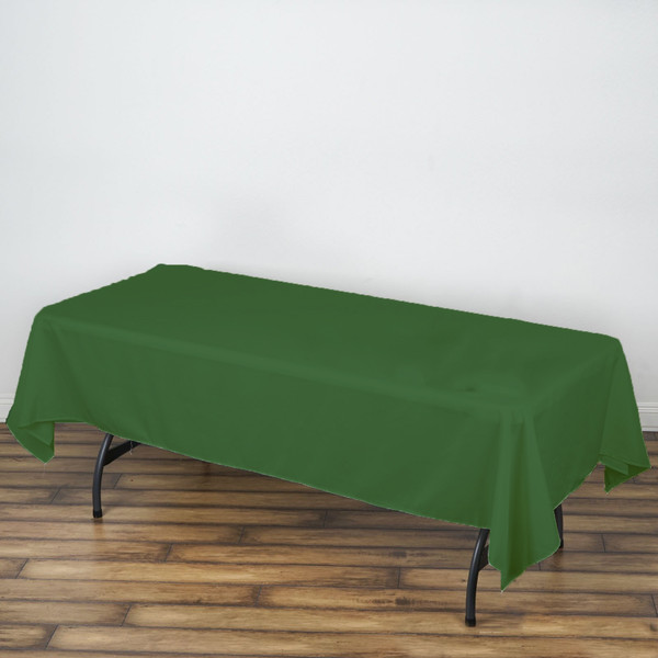 Hunter Green 100% Polyester Rectangular Tablecloth 60 x 102"