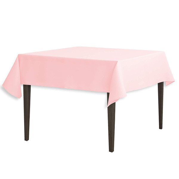  Pink Square Polyester Overlay Tablecloth 54" x 54"