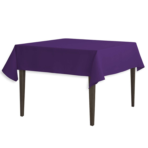 Purple Square Polyester Overlay Tablecloth 54" x 54"