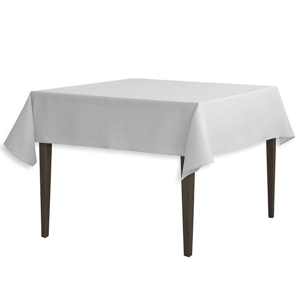 Silver Square Polyester Overlay Tablecloth 54" x 54"