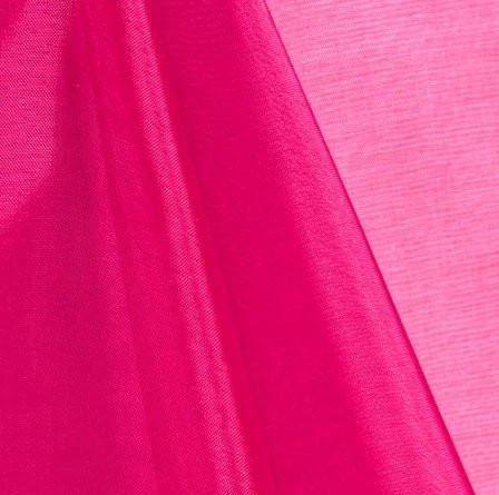 Fuchsia - Mirror Crystal Organza Fabric - 100 Yards Roll