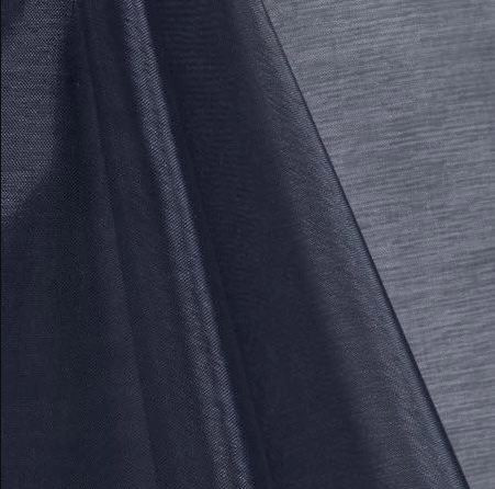 Navy Blue - Mirror Crystal Organza Fabric - 100 Yards Roll