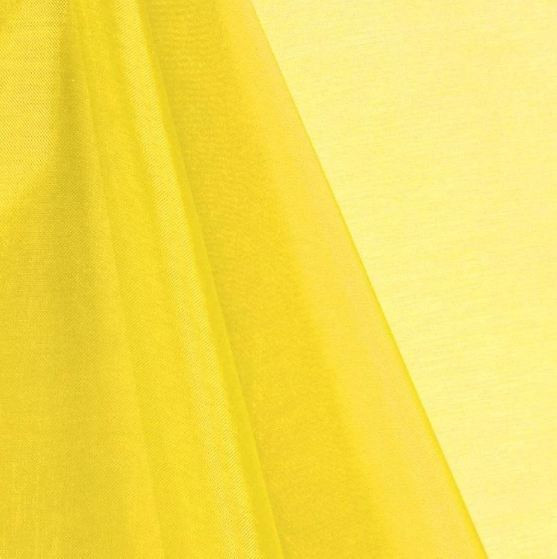 Yellow - Mirror Crystal Organza Fabric - 100 Yards Roll