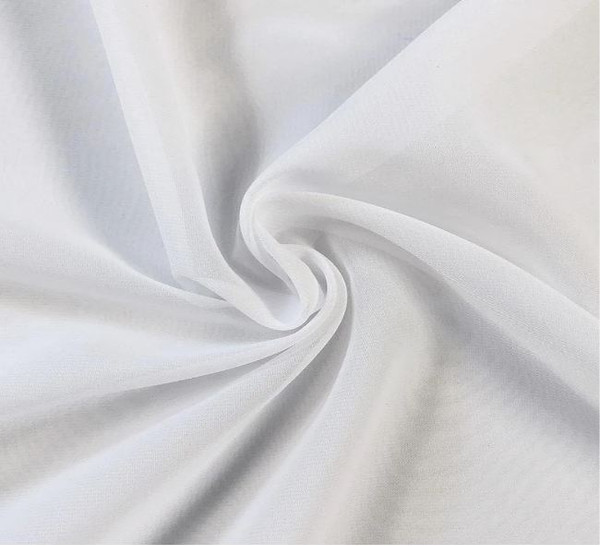 60" Wide Chiffon Fabric - White