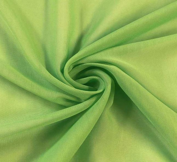 60" Wide Chiffon Fabric - Apple Green