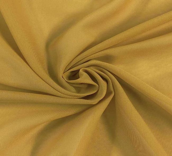 60" Wide Chiffon Fabric - Gold
