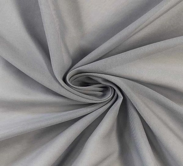 60" Wide Chiffon Fabric - Grey