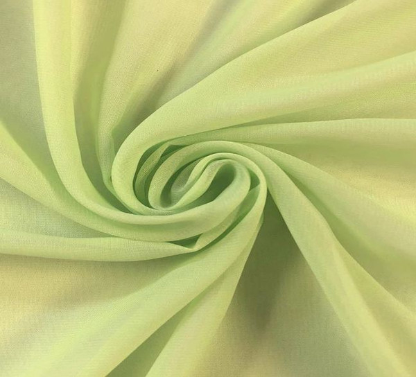 60" Wide Chiffon Fabric - Mint Green