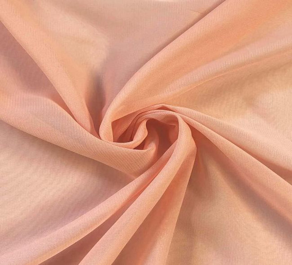 60" Wide Chiffon Fabric - Peach