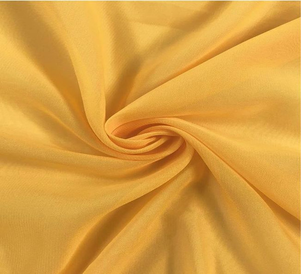 60" Wide Chiffon Fabric - Sunflower Yellow