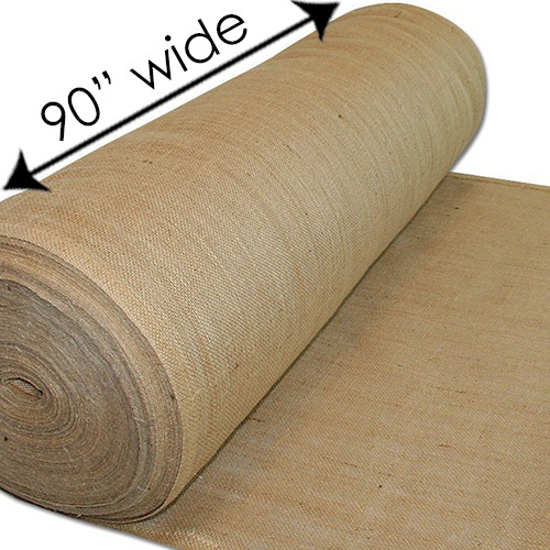90" Wide Natural Burlap Fabric