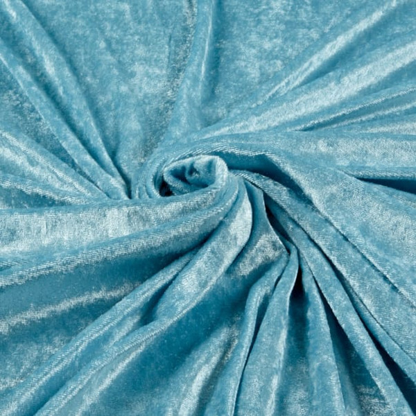 60" Wide - 100% Polyester Panne Velvet - Baby Blue