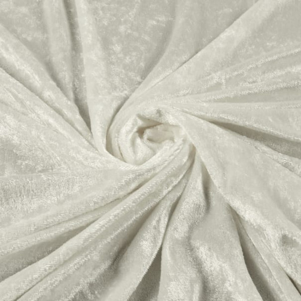 60" Wide - 100% Polyester Panne Velvet - Ivory