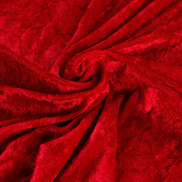 60" Wide - 100% Polyester Panne Velvet - Red