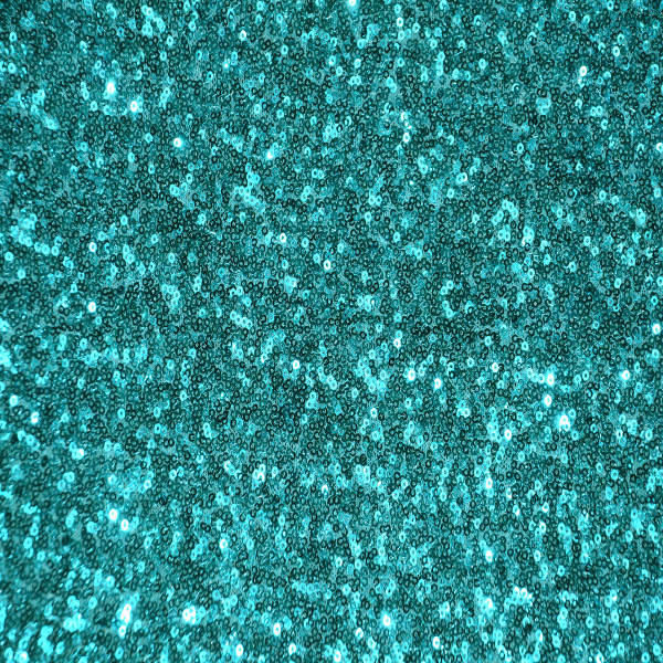 Mini Disc Glitz Sequin Nylon Mesh Fabric - Aqua