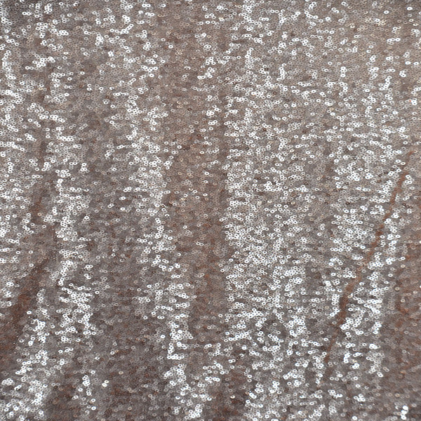 Mini Disc Glitz Sequin Nylon Mesh Fabric - Champagne