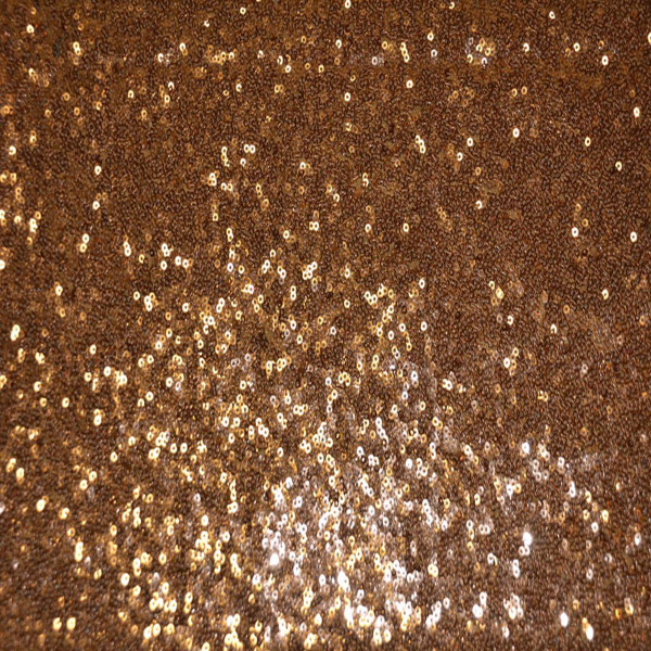 Mini Disc Glitz Sequin Nylon Mesh Fabric - Copper