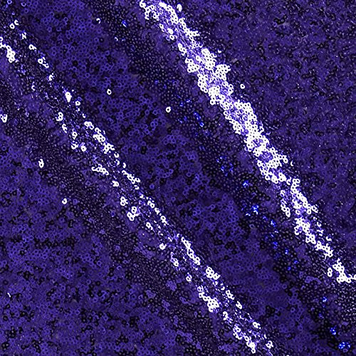  Mini Disc Glitz Sequin Nylon Mesh Fabric - Purple