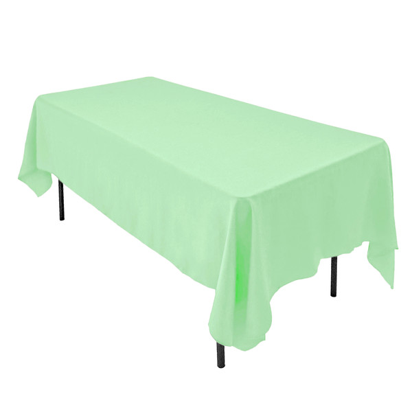 Polyester Rectangular Tablecloth - 60" x 126" - Mint