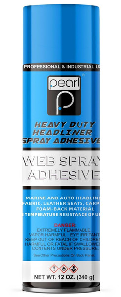 Pearl Heavy Duty Headliner Foam Spray Adhesive 12oz | High Temp Resistant | VOC Compliant | Clear-Drying Formula