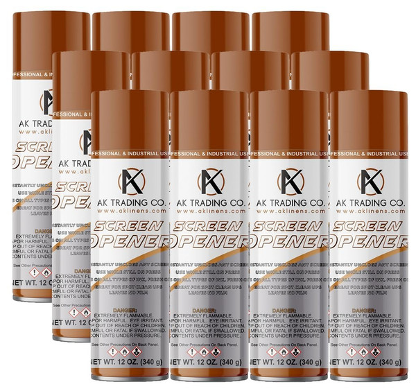 AK TRADING CO. Fast Screen Opener Spray Can 12oz - Aerosol Solution for Effortless Screen Clearing On Press