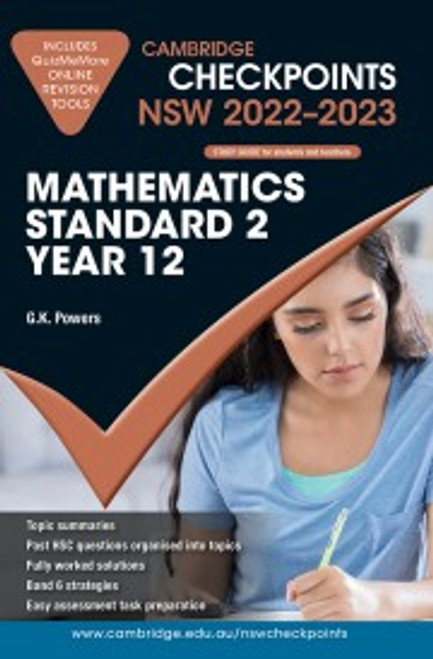 Cambridge Checkpoints NSW (2022-2023) Mathematics Standard 2 Yr 12