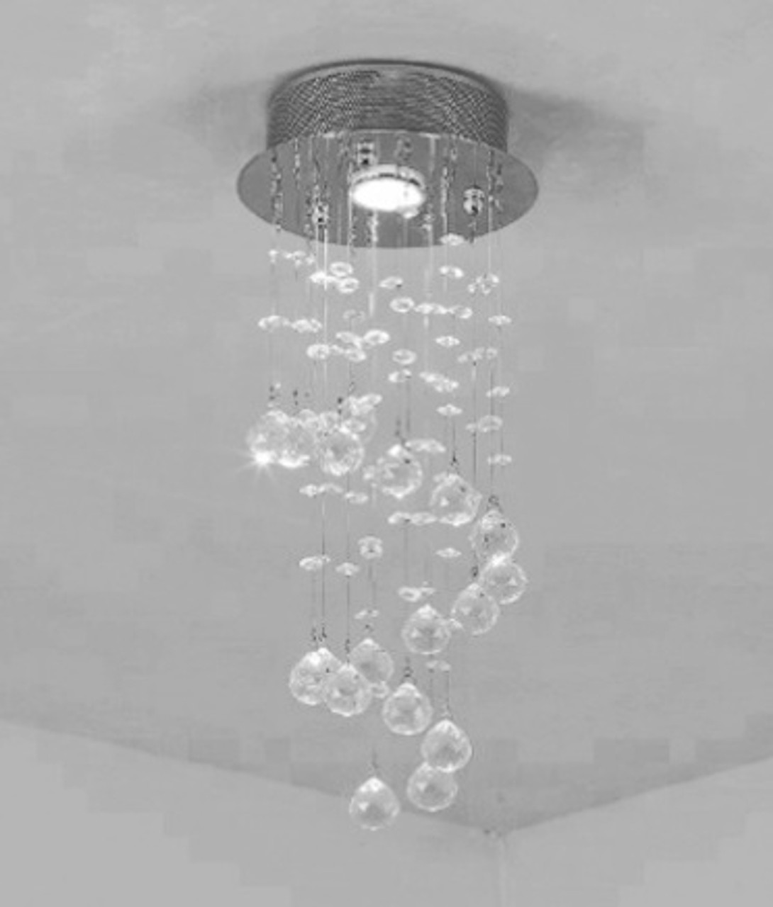 spiral raindrop chandelier