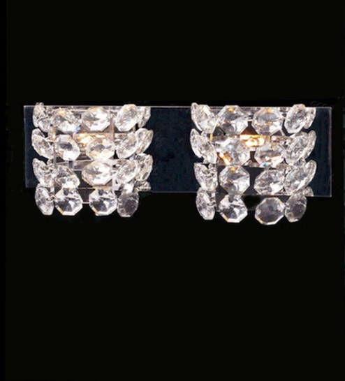 modern crystal wall sconce 2-light lighting fixture CW40945-2 for entryway, hallway, vanity, foyer, free shipping across canada Montreal Quebec
