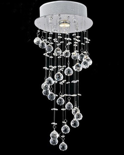 spiral raindrop chandelier