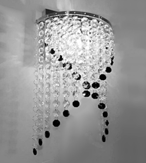 1-light modern crystal wall sconce light fixture CW38058 for entryway hallway foyer living room dining room bedroom free shipping across Canada Montreal Quebec