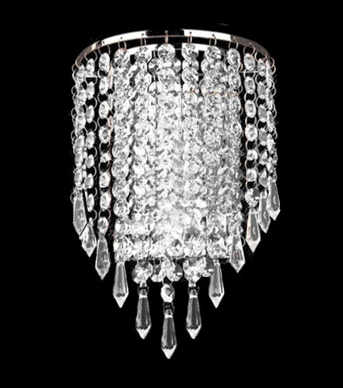 modern chrome crystal wall sconce 1-lighting fixture CW38052 for entryway hallway living room dining room bedroom foyer, free shipping across Canada, Montreal, Quebec, on sale